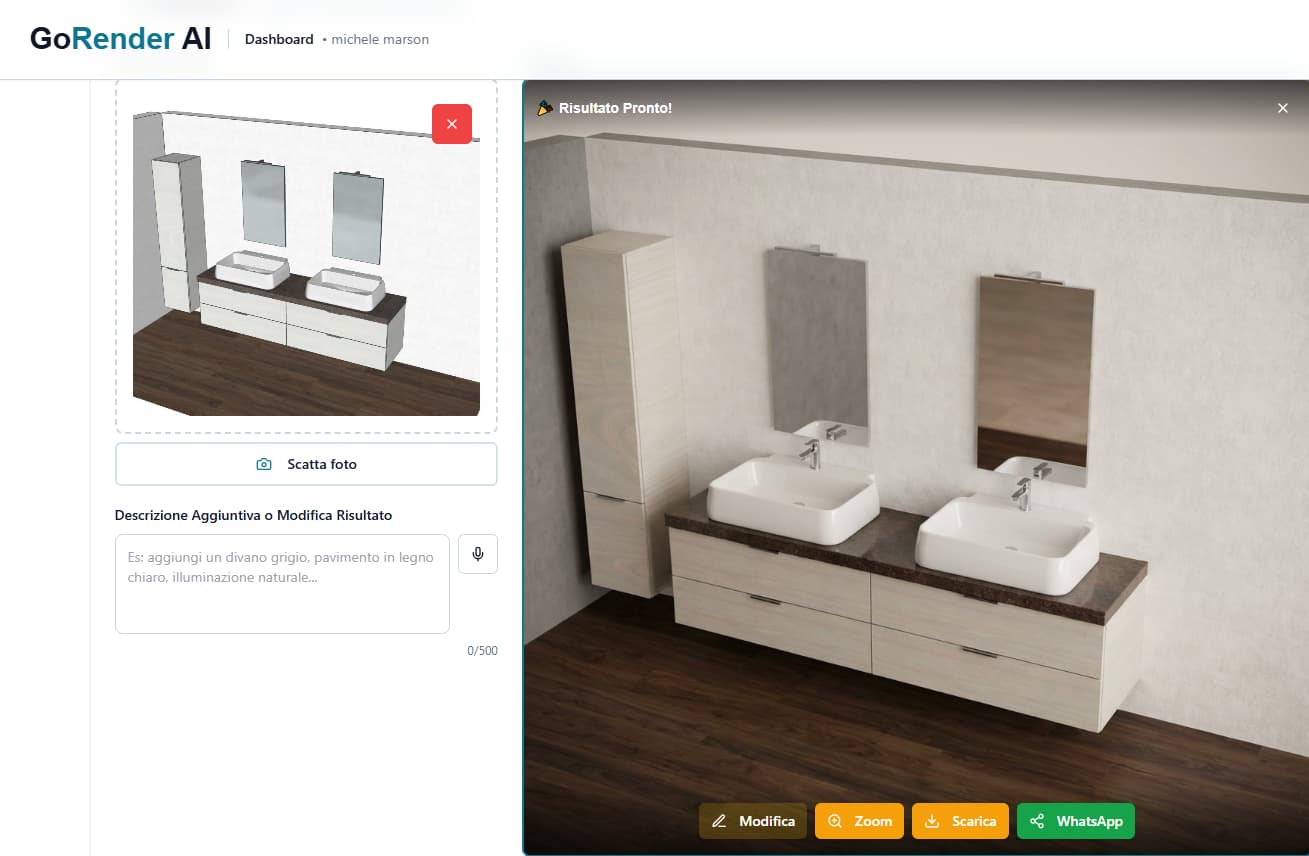 GoRender: La Piattaforma Rendering Italiana per Immagini Fotorealistiche 2 GoRender piattaforma rendering italiana - Rendering Bagno